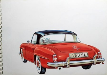 Mercedes-Benz 190 SL Roadster Coupe Modelprogram 1960 Carbrochure (0886)